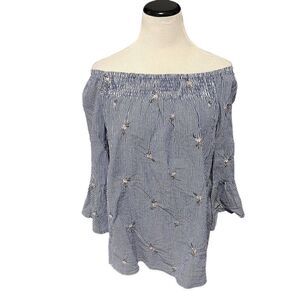 New! Westport Striped and Floral Tunic Sz 1X